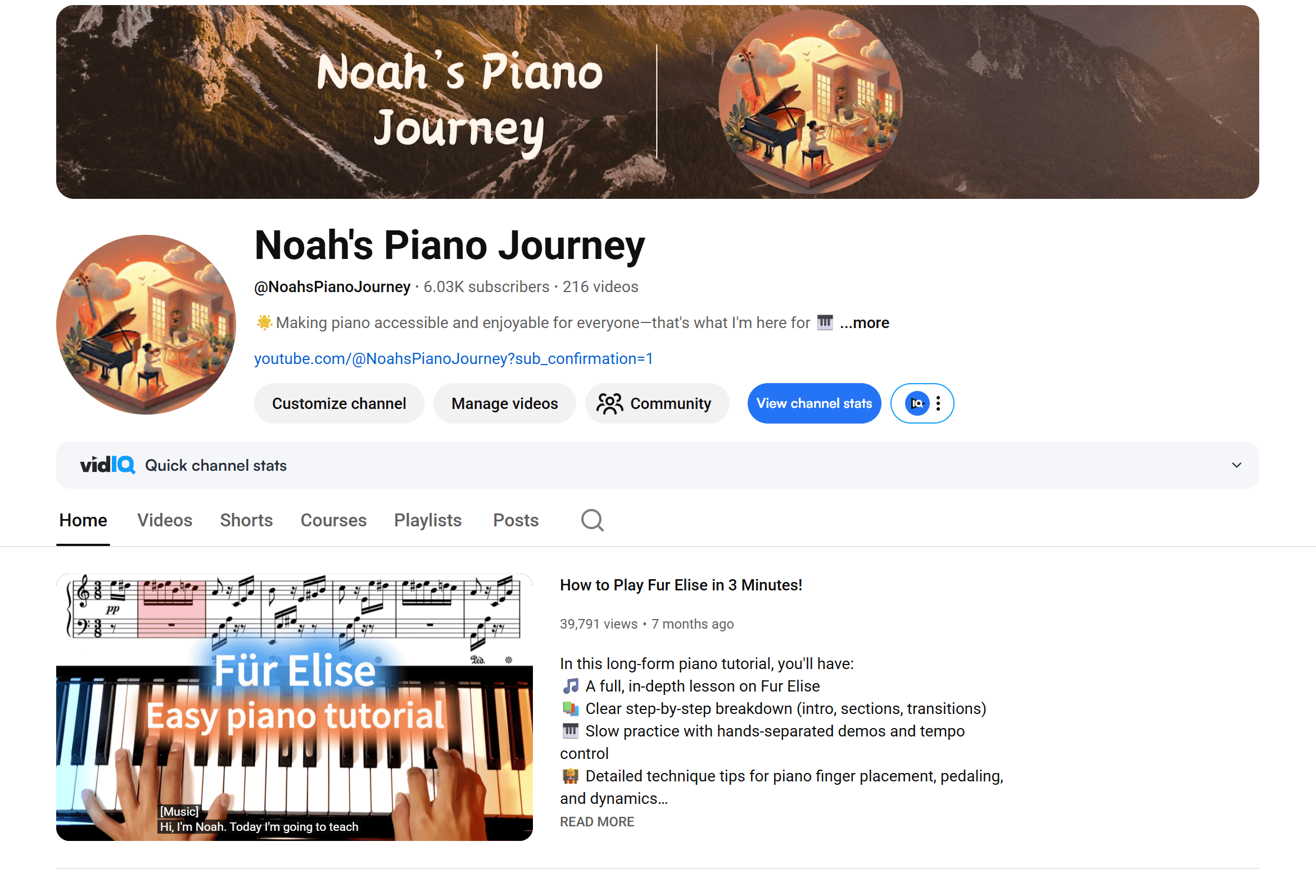 Noah's Piano Journey